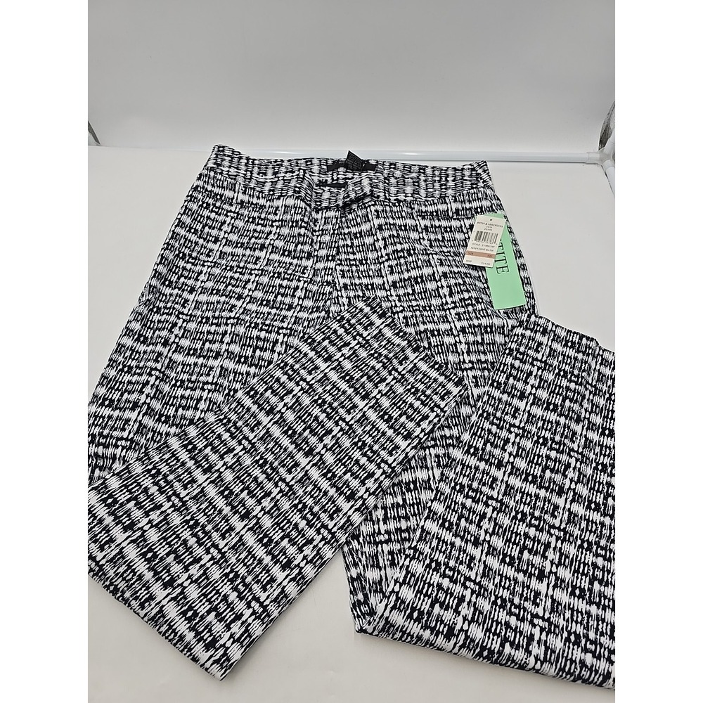 89th & Madison Women's Black & White Stretch Modern Chic Skinny Pants - 12P - Picture 8 of 13